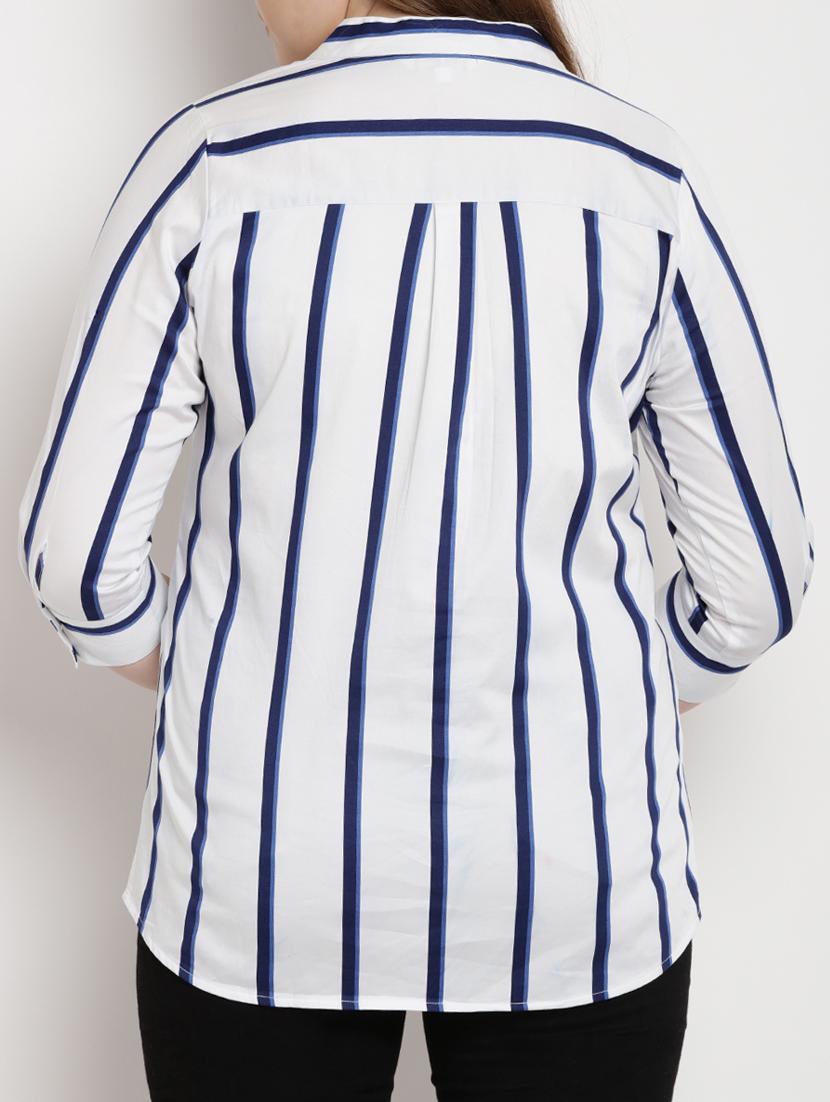 Striped notch neck top - 15538346 - Zoom Image - 3