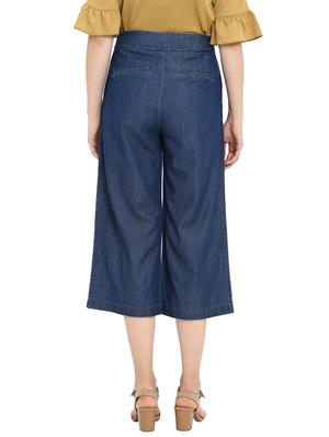 belt detailed denim culottes - 15539455 - Standard Image - 3