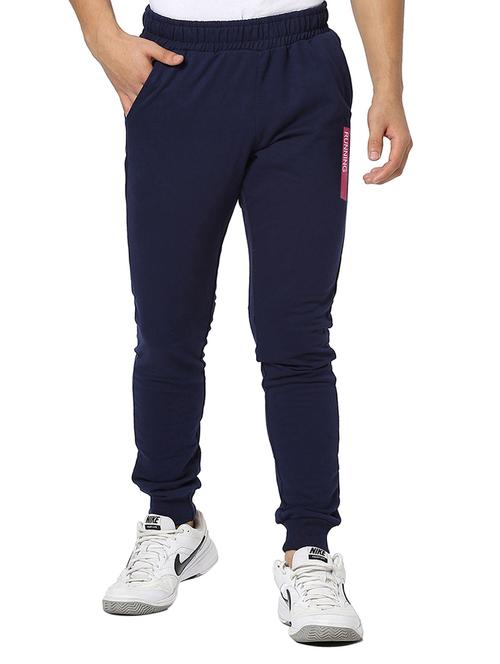 navy blue cotton blend jogger - 15540388 - Standard Image - 1
