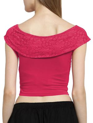 pink cotton lycra solid blouse - 15541150 - Standard Image - 3