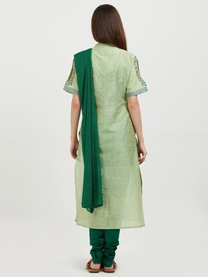 embroidered asymmetric churidaar suit - 15544137 - Standard Image - 3