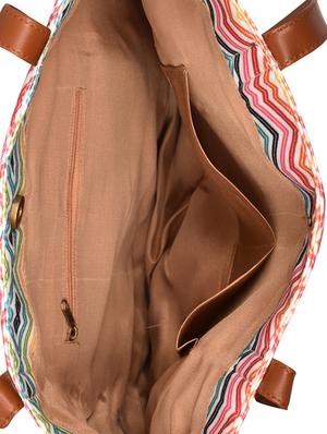 multi colored canvas regular tote - 15546168 - Standard Image - 3