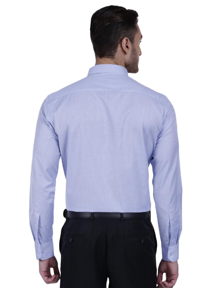 blue polyester formal shirt - 15546679 - Zoom Image - 3
