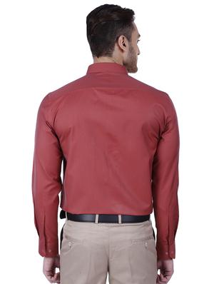 red polyester casual shirt - 15546682 - Standard Image - 3