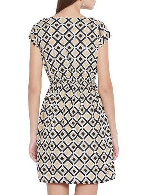 geometric blouson dress - 15547788 - Standard Image - 3