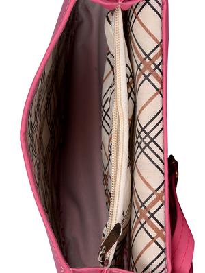 pink leatherette (pu) regular sling bag - 15557529 - Standard Image - 3