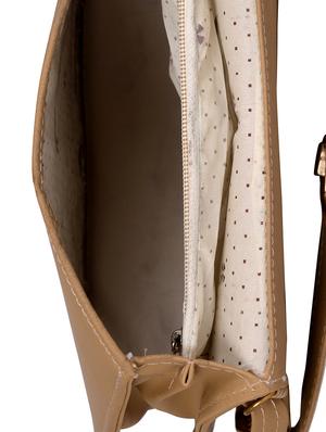 beige leatherette (pu) regular sling bag - 15557532 - Standard Image - 3