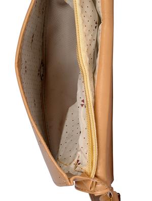 beige leatherette (pu) regular sling bag - 15557535 - Standard Image - 3