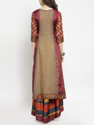 embellished placket layered dress - 15558831 - Standard Image - 3