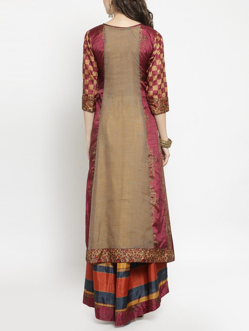 embellished placket layered dress - 15558831 - Zoom Image - 3