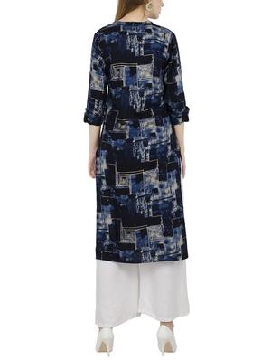 Front placket straight kurta - 15559572 - Standard Image - 3