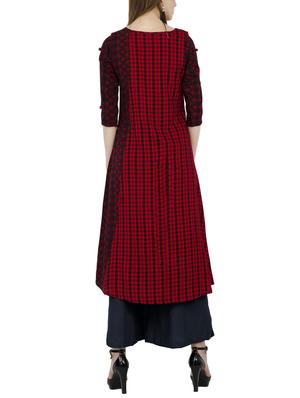 Slit sleeves a-line kurta - 15559580 - Standard Image - 3