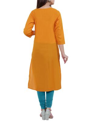 Embroidered straight kurta - 15559901 - Standard Image - 3