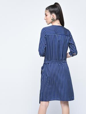 button detailed striped dress - 15560004 - Standard Image - 3