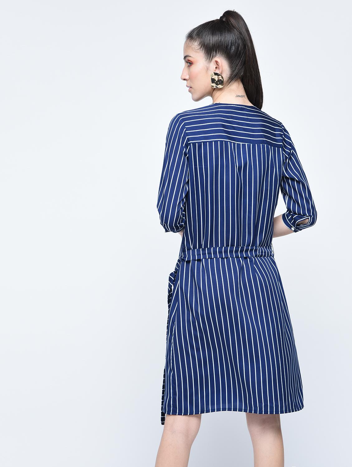 button detailed striped dress - 15560004 - Zoom Image - 3