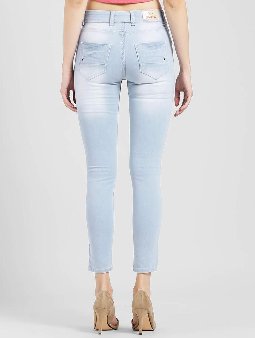 Patched denim stone wash jeans - 15560235 - Zoom Image - 3