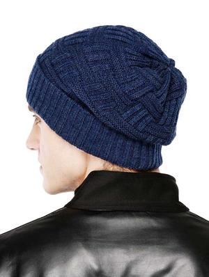 blue wool beanie - 15560737 - Standard Image - 3