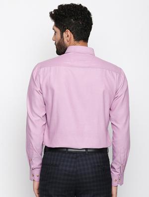purple cotton formal shirt - 15563267 - Standard Image - 3