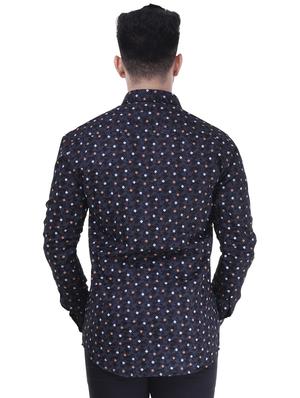 blue cotton casual shirt - 15563605 - Standard Image - 3