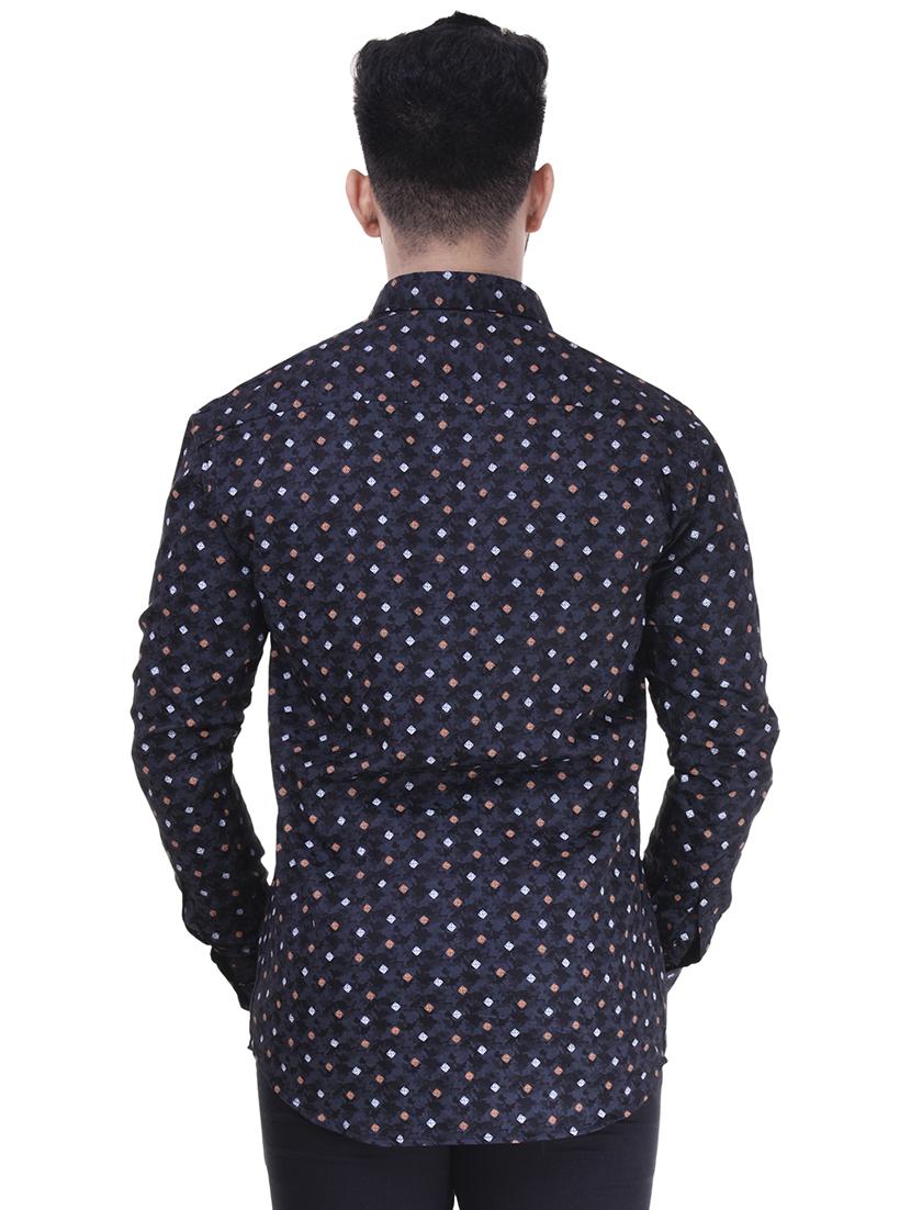 blue cotton casual shirt - 15563605 - Zoom Image - 3