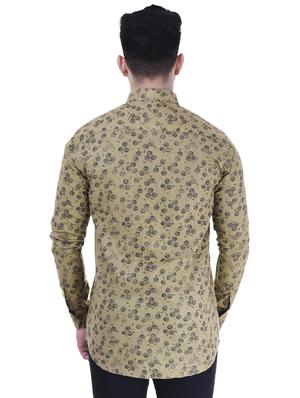 brown cotton casual shirt - 15563612 - Standard Image - 3