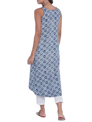 High-low kurta with pant set - 15563710 - Standard Image - 3