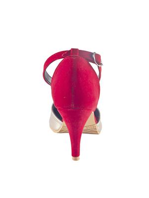 red ankle strap sandals - 15563761 - Standard Image - 3