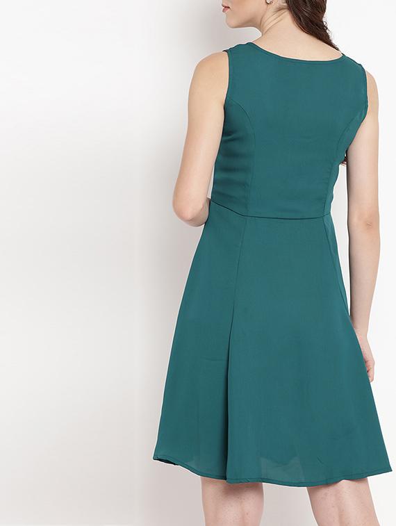 button up solid a-line dress - 15566285 - Zoom Image - 3