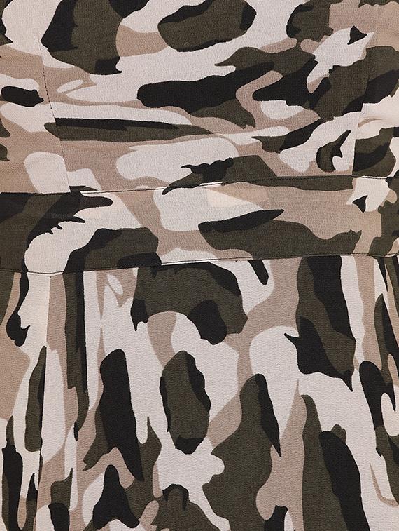 camouflage print fit and flare dress - 15566292 - Zoom Image - 6