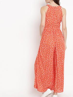gathered detail flared jumpsuit - 15566299 - Standard Image - 3