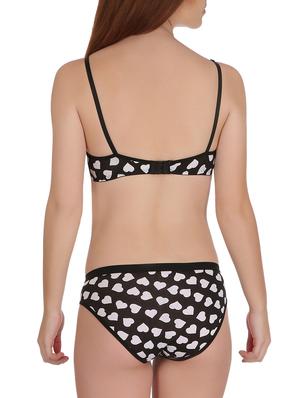 heart print bra & panty set - 15567911 - Standard Image - 3