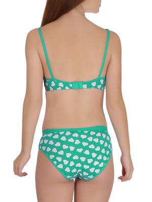 heart print bra & panty set - 15567912 - Standard Image - 3