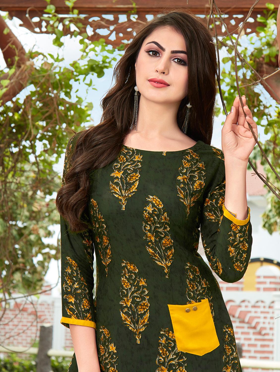 A-line hem attach printed dress - 15567918 - Zoom Image - 3
