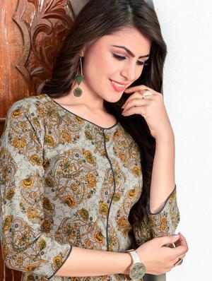 Flared chekered kurta - 15567925 - Standard Image - 3