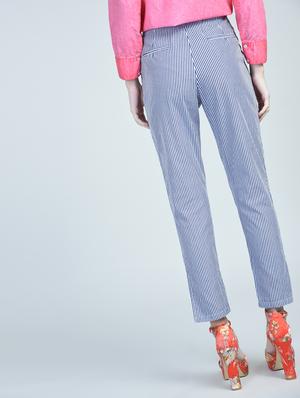 side taped striped trousers - 15570046 - Standard Image - 3