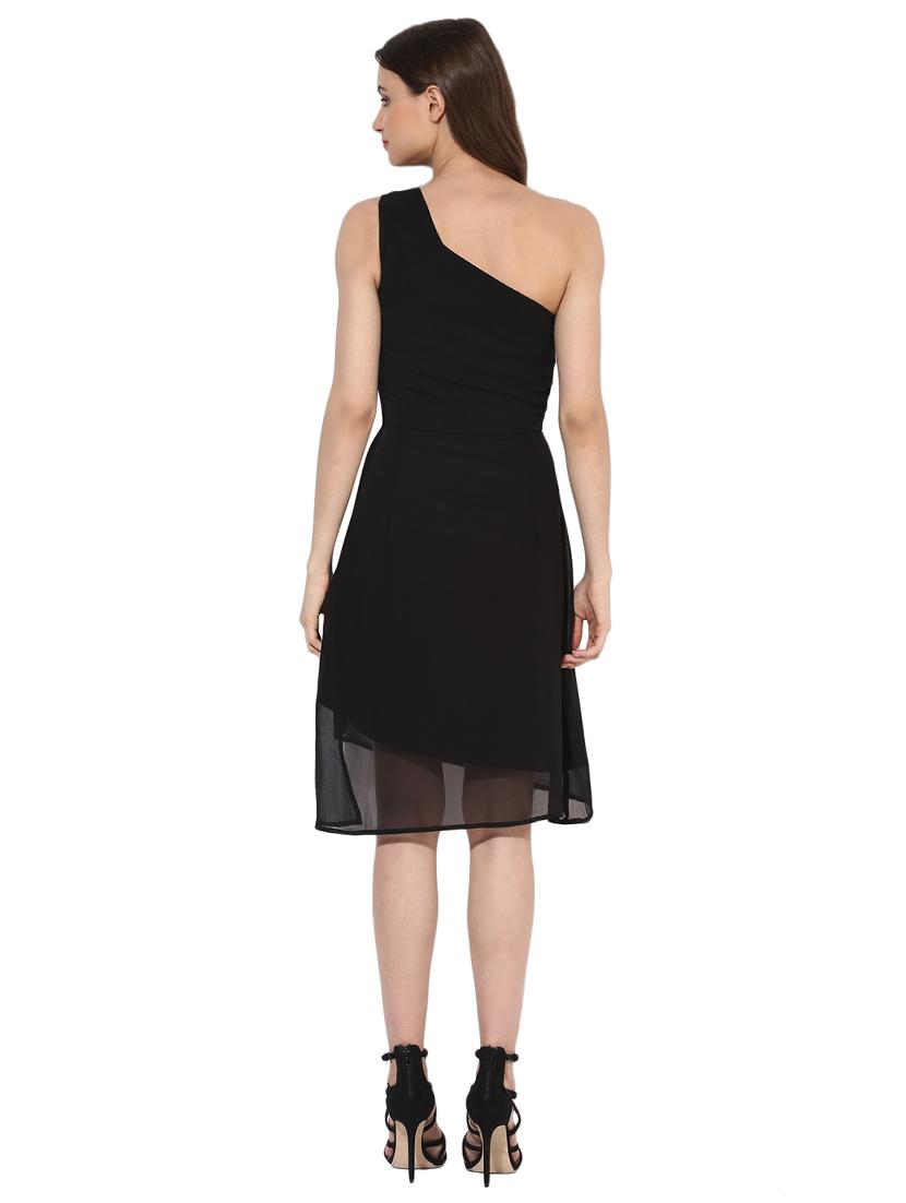 contrast striped detail asymmetric dress - 15570077 - Zoom Image - 3