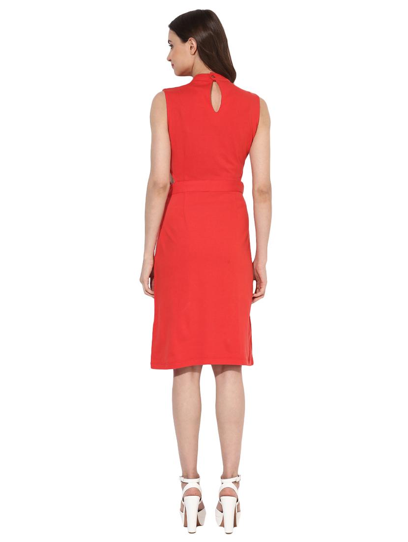 front slit cutout detailed dress - 15570123 - Zoom Image - 3