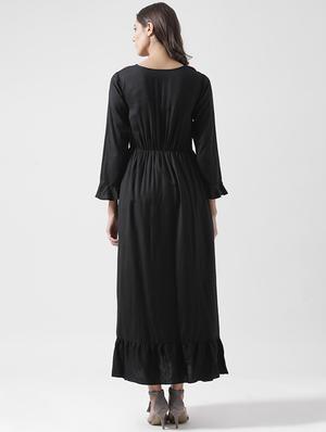 gathered hem embroidered dress - 15574027 - Standard Image - 3