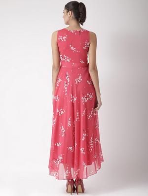 self tie waist printed dress - 15574029 - Standard Image - 3