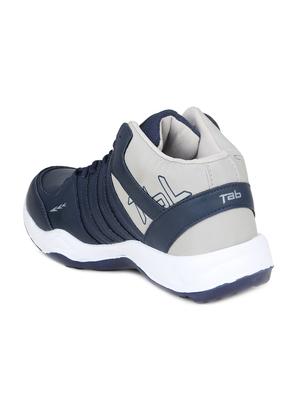 navy leatherette sport shoes - 15575790 - Standard Image - 3
