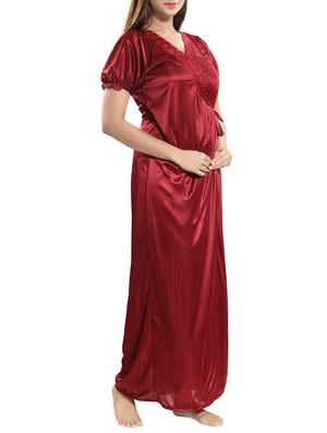 gathered detail sleeprobe and nighty set - 15577642 - Standard Image - 3