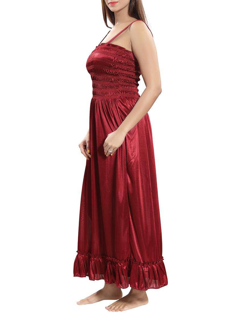 gathered detail sleeprobe and nighty set - 15577642 - Zoom Image - 6