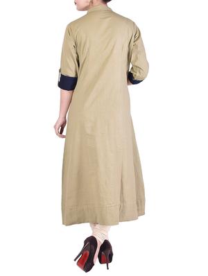 Peanut khadi a-line kurta - 15578307 - Standard Image - 3