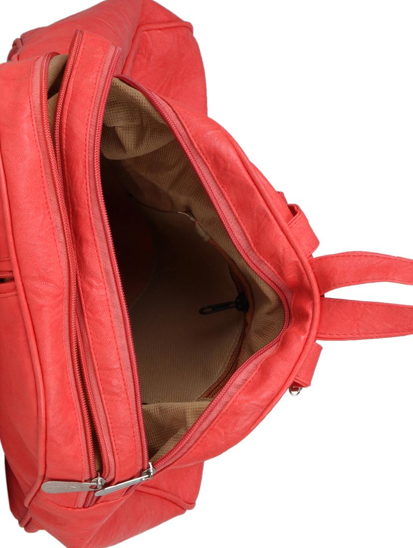 red leatherette (pu) fashion backpack - 15578518 - Zoom Image - 3