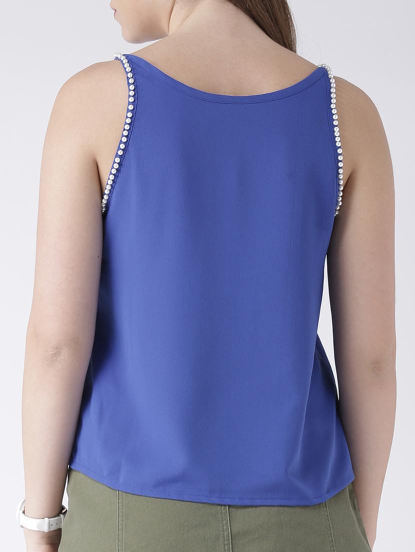 Pearl Embellished Sleeveless Top - 15580092 - Zoom Image - 3