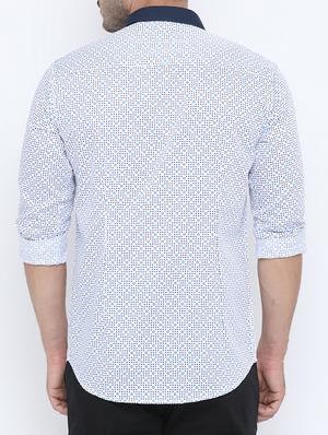 white cotton casual shirt - 15580152 - Standard Image - 3