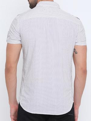 purple cotton casual shirt - 15580963 - Standard Image - 3