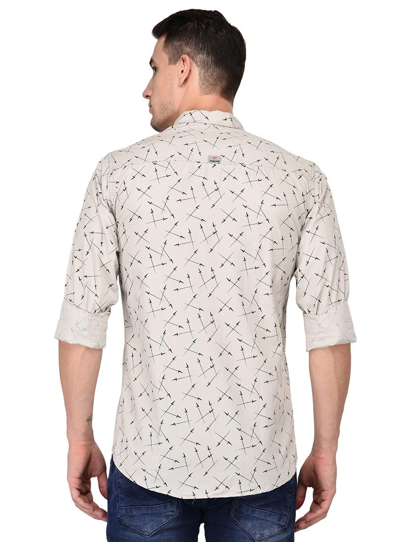 beige cotton casual shirt - 15581534 - Zoom Image - 3