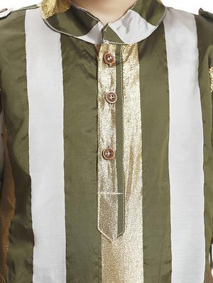 green silk kurta set - 15581854 - Standard Image - 6