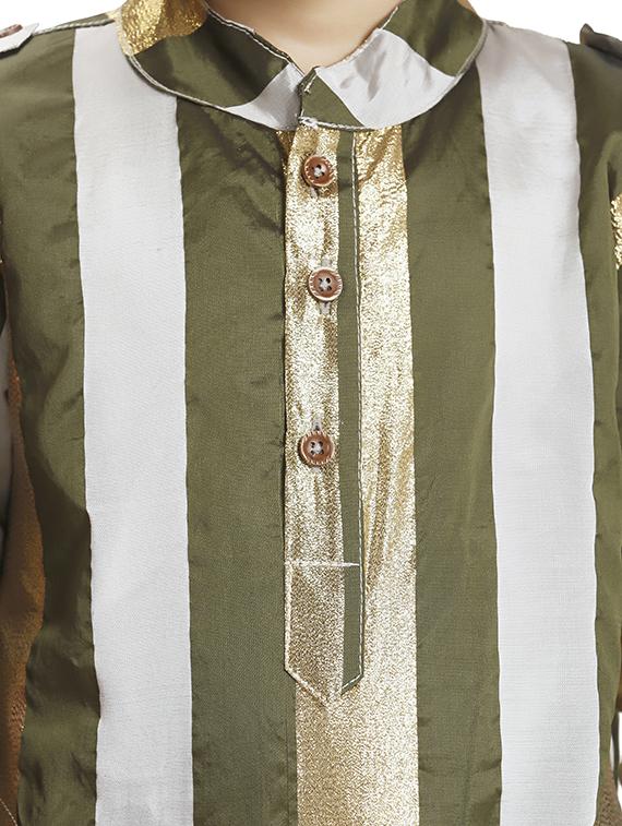 green silk kurta set - 15581854 - Zoom Image - 6